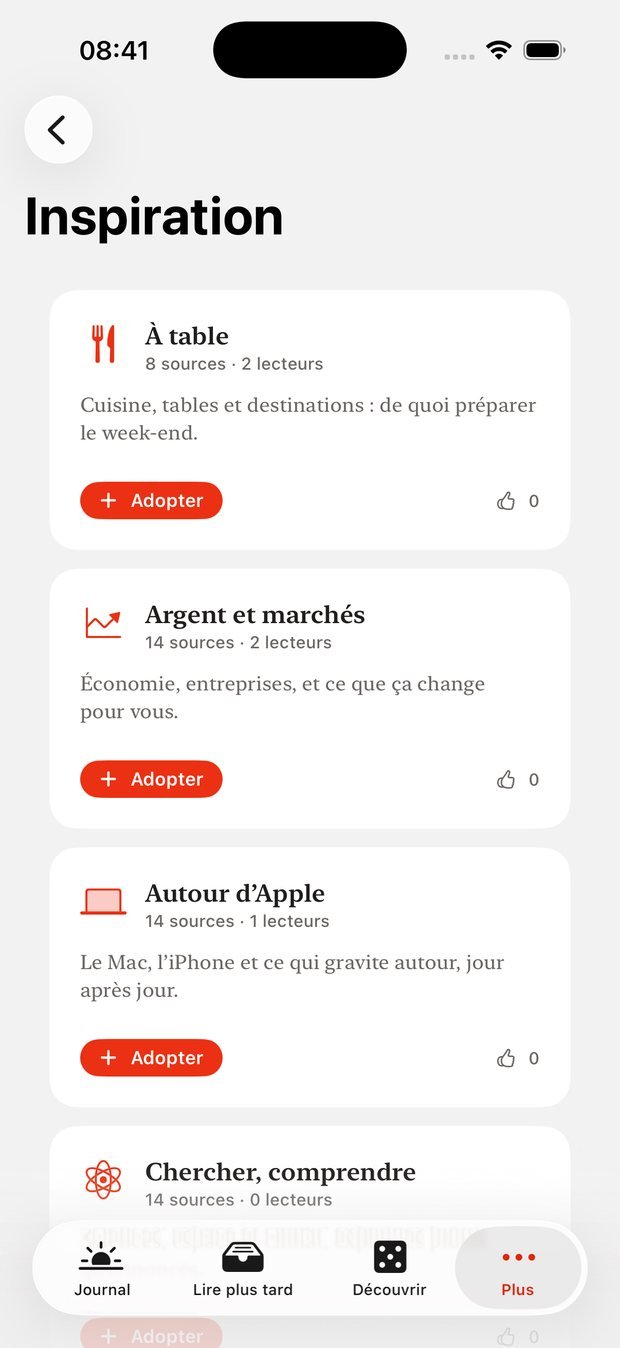 Aurore — Des journaux tout faits, à adopter d'un geste.
