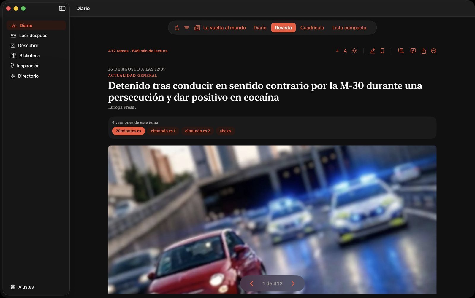 Aurore — La revista: una página por tema, que se pasa.